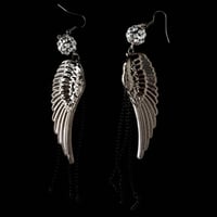 Image 2 of deadstock angel wing earrings