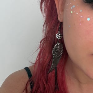 Image of deadstock angel wing earrings