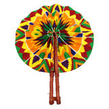Image 5 of African Leather Folding Fan