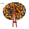 African Leather Folding Fan