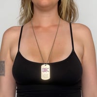 Image 4 of deadstock 2005 happy bunny dog tag necklace