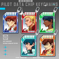 Image 1 of [Gundam] Pilot Data Chip Keychains