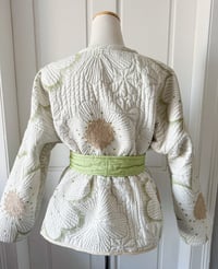 Image 3 of Rhinestone Embellished Embroidered Kimono Quilt Coat