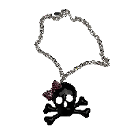 Image 1 of hottie skull necklace