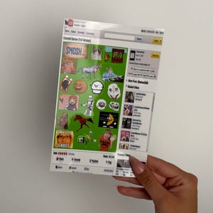 Image of youtube nostalgia sticker sheet (small flaw)