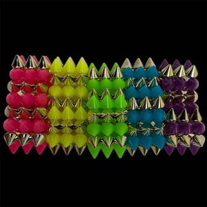 Image of spikey stretch bracelets!