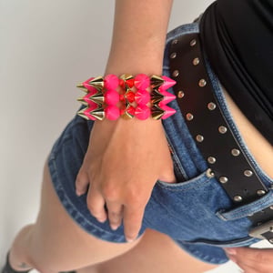 Image of spikey stretch bracelets!