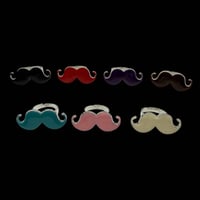 Image 2 of enamel mustache rings!