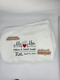 Image 1 of Custom Wedding Blanket Smith's
