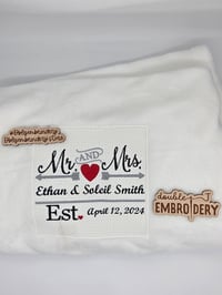 Image 3 of Custom Wedding Blanket Smith's