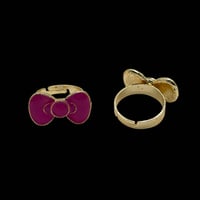 Image 4 of GOLD bow rings <3