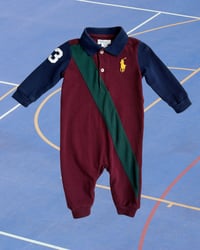Image 1 of Ralph Lauren Color Block Romper-6m