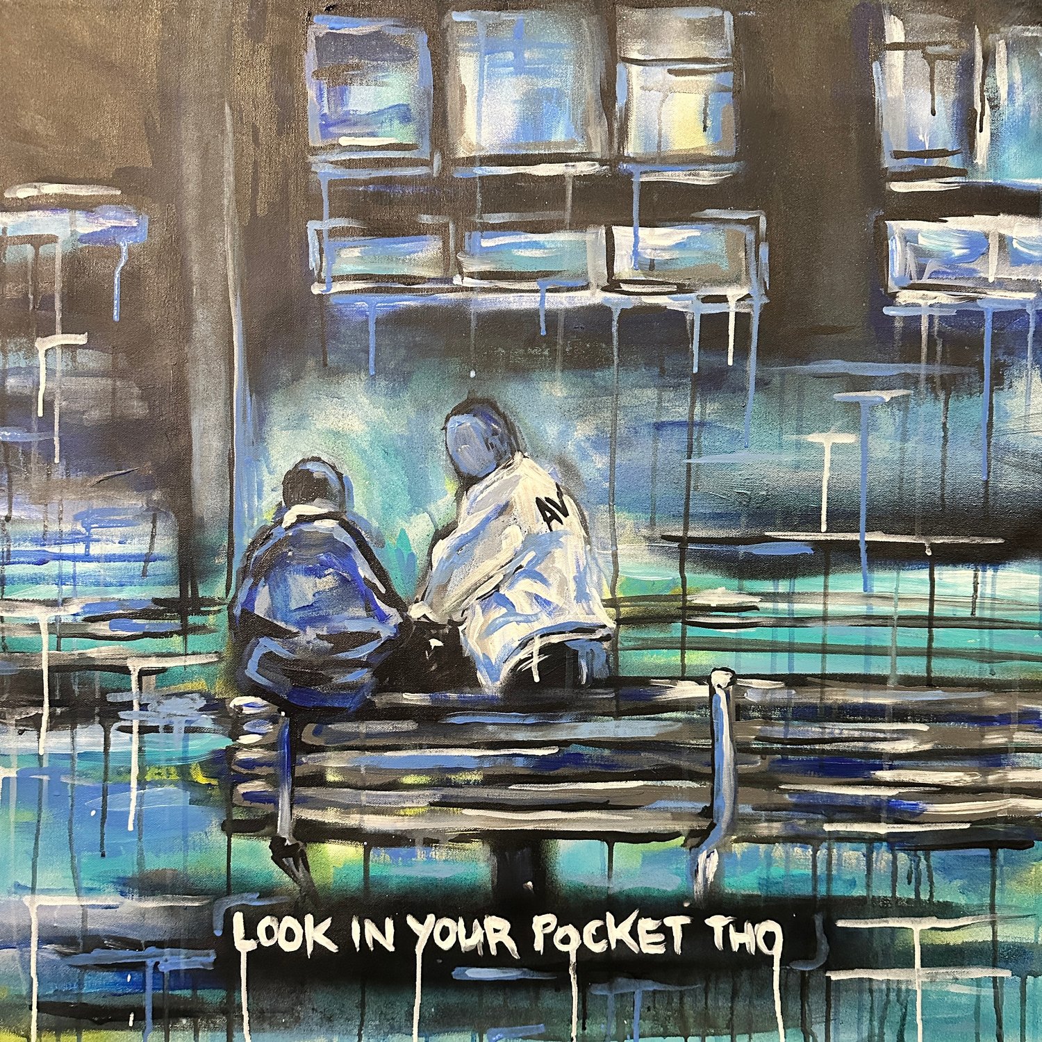 LOOK IN YA POCKET THO ORIGINAL PAINTING 30x30"