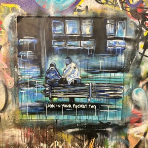 LOOK IN YA POCKET THO ORIGINAL PAINTING 30x30"