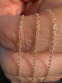 Image 2 of 10k Solid Gold Singapore Chain Necklace – 0.8mm – 18”