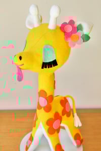 Image 1 of PRE-ORDER Handmade Felt Giraffe Large Soft Toy 