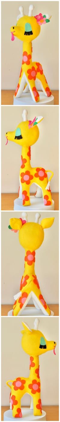 Image 2 of PRE-ORDER Handmade Felt Giraffe Large Soft Toy 