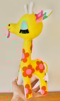 Image 3 of PRE-ORDER Handmade Felt Giraffe Large Soft Toy 