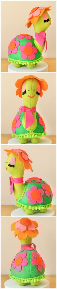 Image 2 of PRE-ORDER Handmade Felt Turtle Large Soft Toy 