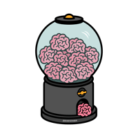 Image 2 of Brain Gumball Machine Sticker