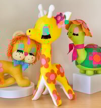 Image 4 of PRE-ORDER Handmade Felt Giraffe Large Soft Toy 