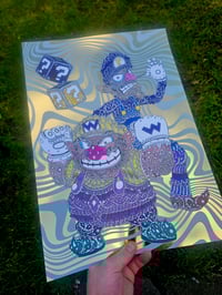Image 1 of Ornate waluigi and luigi foil print 