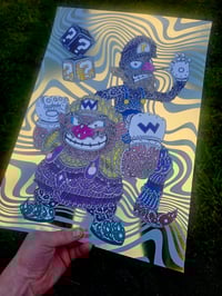 Image 2 of Ornate waluigi and luigi foil print 