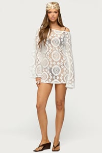 Off Shoulder Sheer Lace