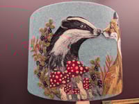 Image 2 of Fox and Badger Lampshade 