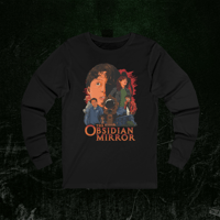 Image 3 of Long Sleeve Tee - Ensemble Retro Horror Film Street Art - The Obsidian Mirror