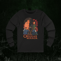 Image 4 of Long Sleeve Tee - Ensemble Retro Horror Film Street Art - The Obsidian Mirror
