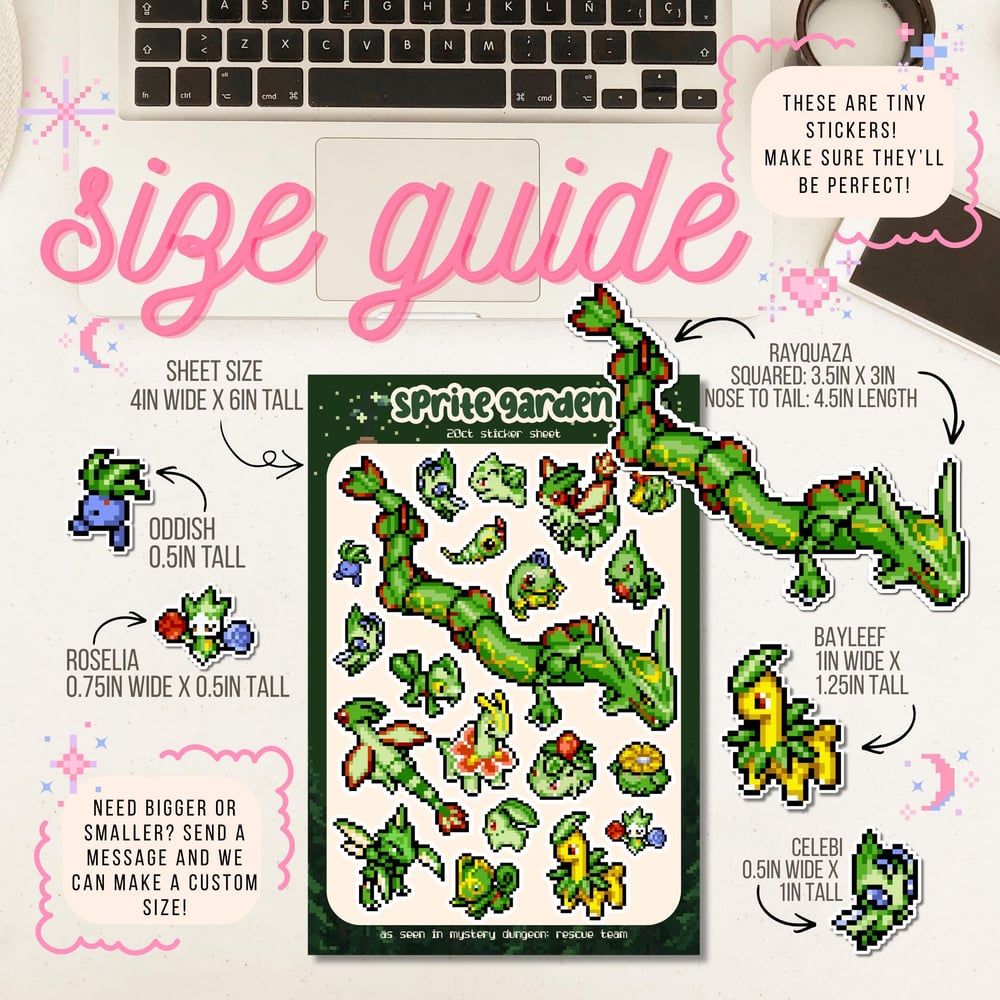 Image of Mystery Dungeon 4" x 6" Sticker Sheet - Green