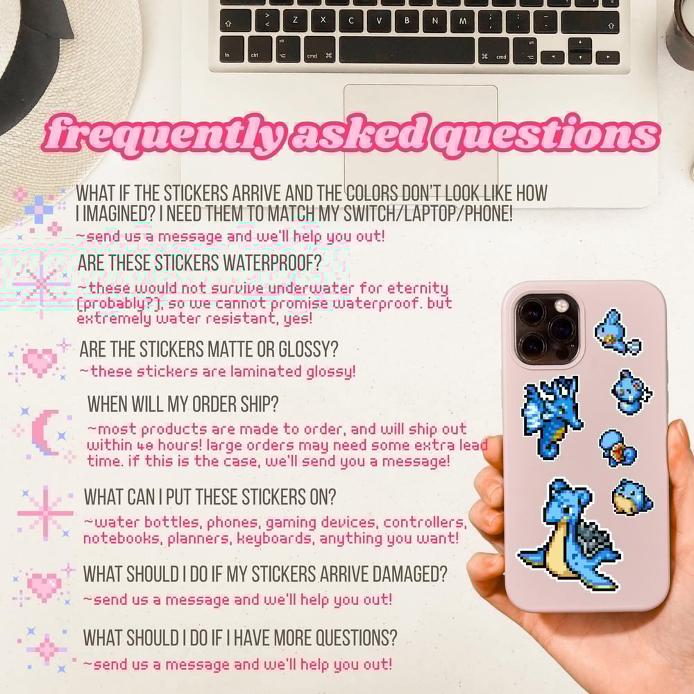 Image of Mystery Dungeon 4" x 6" Sticker Sheet - Blue