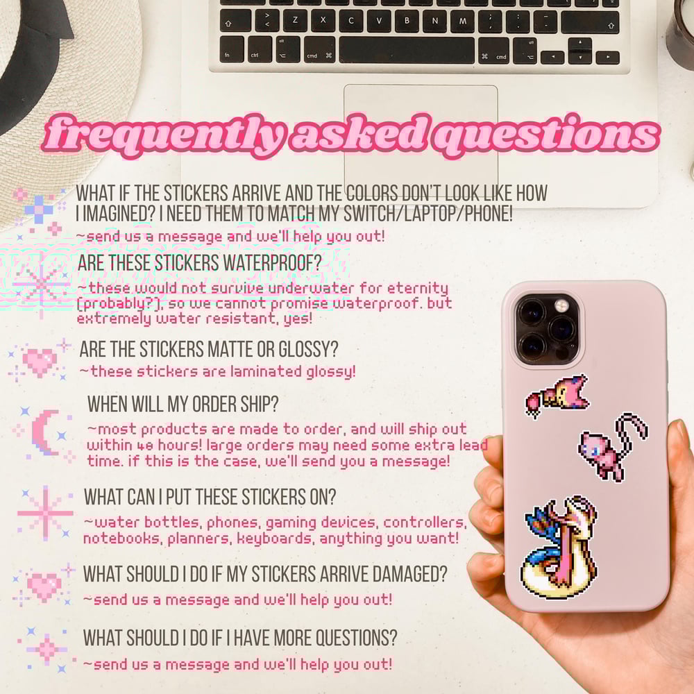 Image of Mystery Dungeon 4" x 6" Sticker Sheet - Pink