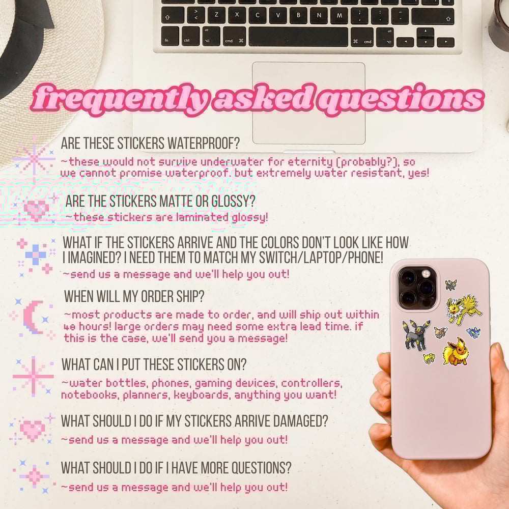 Image of Gen 3 4" x 6" Sticker Sheet - Eevee Evolutions