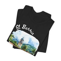 Image 2 of El Barrio Watercolor Tee — Scenic Latin Neighborhood T-Shirt
