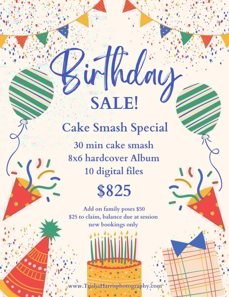 Image of Birthday Special: Cake Smash Special $825