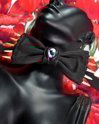 Image 1 of Black Fanged Bowtie, Pink Eye