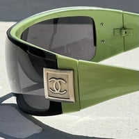 Image 1 of Chanel Pistachio Shield Sunglasses