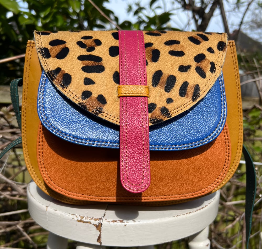 Image of Medium Multi Coloured Saddle #CS1