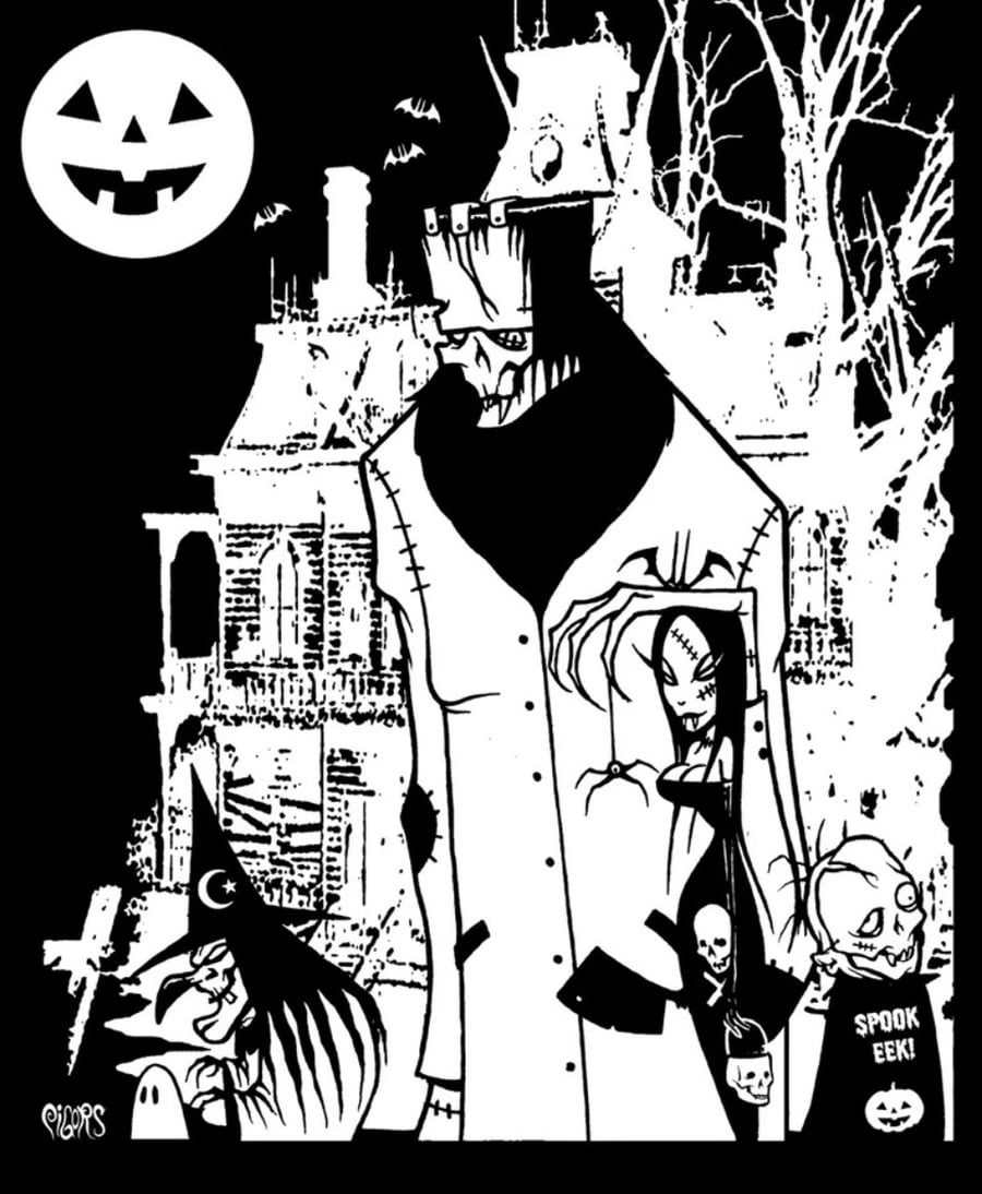 Image of HAUNTED HOUSE    - XLG mens shirt - LAST ONE 