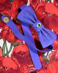Image 2 of Purple Lasered Bow Tie, Blue Eye
