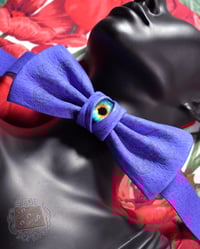 Image 1 of Purple Lasered Bow Tie, Blue Eye