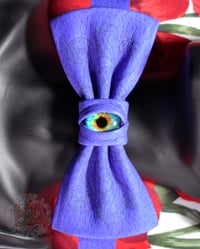 Image 3 of Purple Lasered Bow Tie, Blue Eye