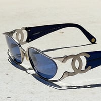 Image 1 of Chanel Blue CC Logo Sunglasses