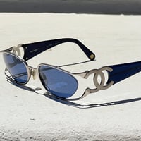 Image 2 of Chanel Blue CC Logo Sunglasses