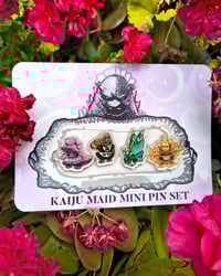 Image 1 of Godzilla Maid Acrylic Mini Pin Set