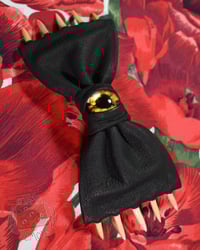 Image 1 of Black Fanged Hair Bow