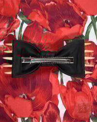 Image 2 of Black Fanged Hair Bow