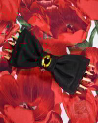 Image 3 of Black Fanged Hair Bow